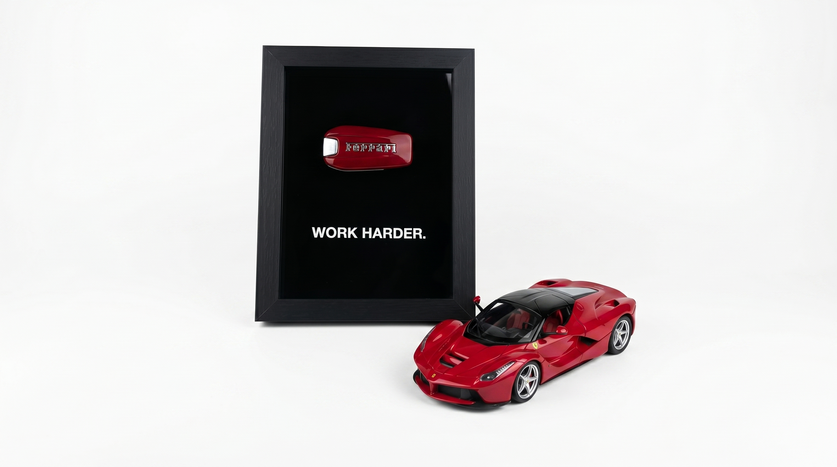WORK HARDER. — Ferrari Key Art Frame | Limited Edition